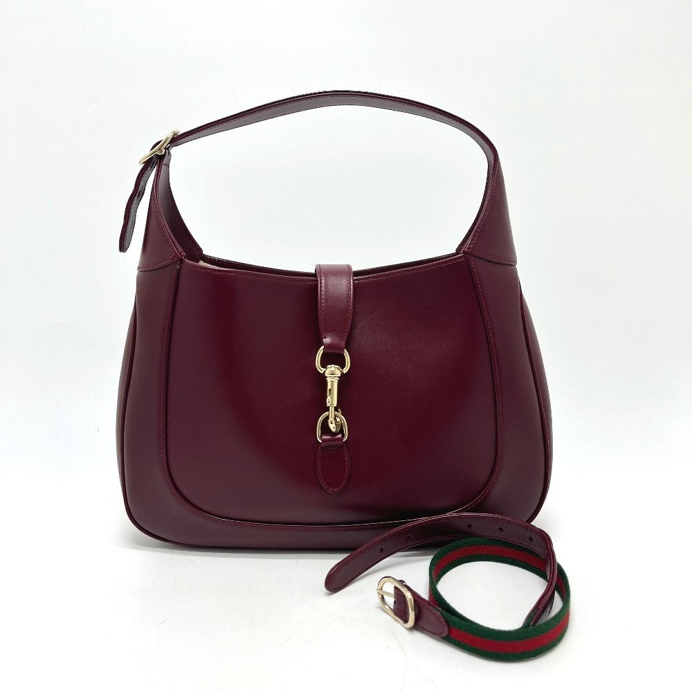 Gucci Shoulder Bag Jackie Leather Wine