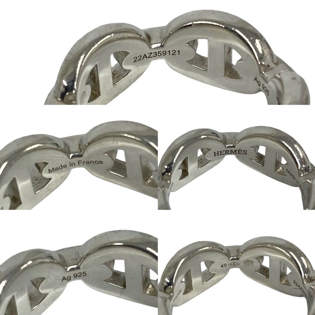 Hermes Chaine D'ancre Ring 925 Sterling Silver
