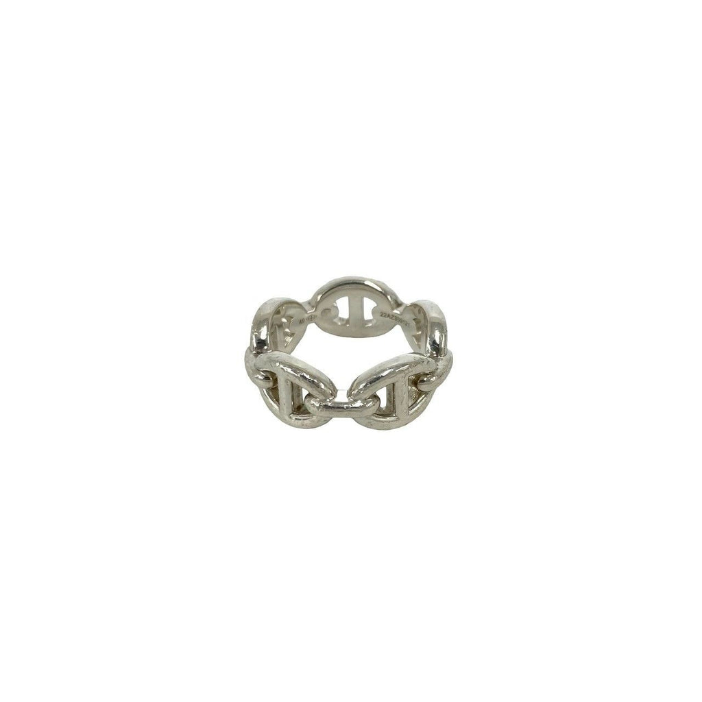 Hermes Chaine D'ancre Ring 925 Sterling Silver