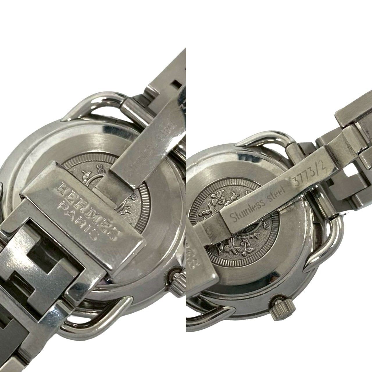 Hermes Vintage Also Stainless Steel Quartz Wrist Watch Silver — view 3