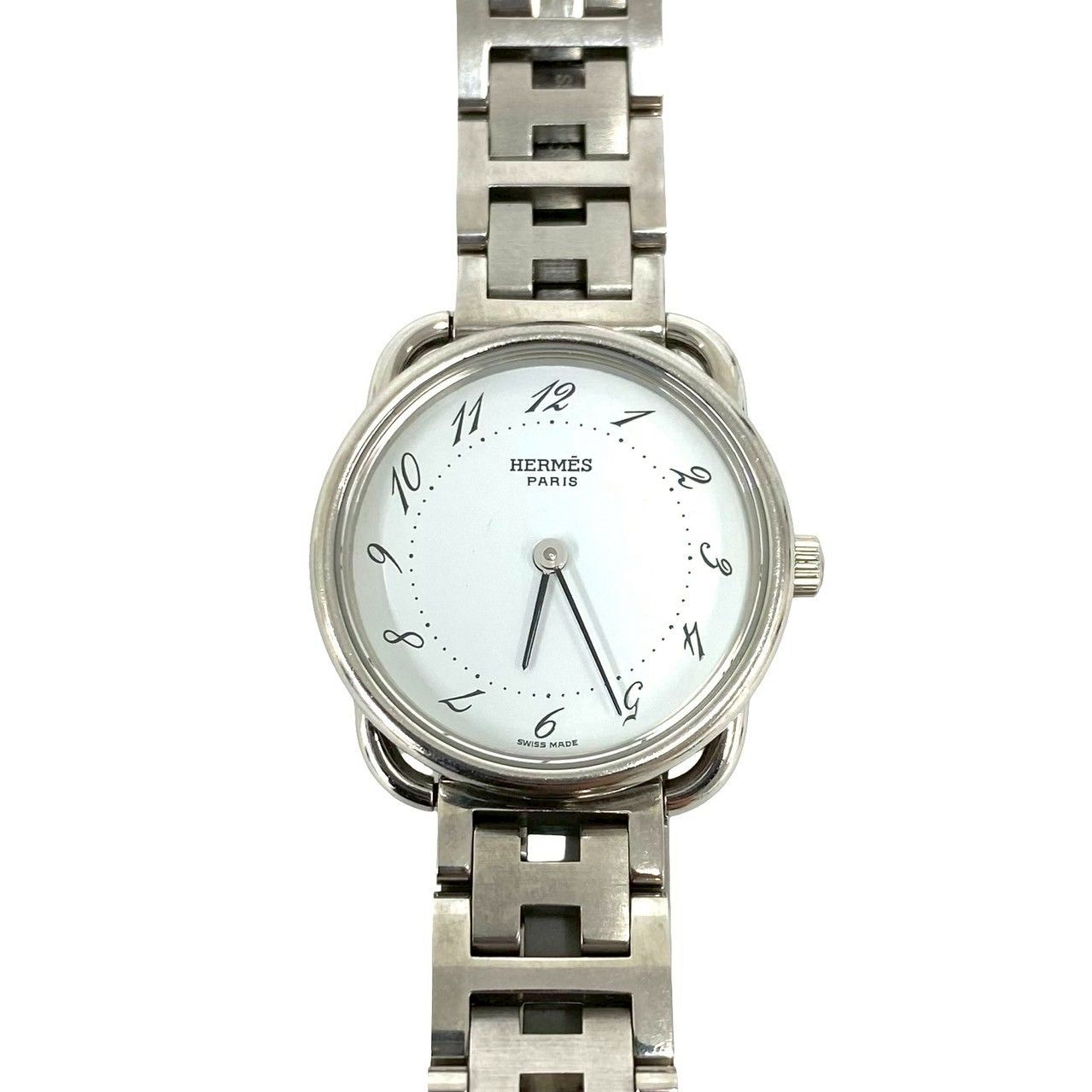 Hermes Vintage Also Stainless Steel Quartz Wrist Watch Silver — view 4
