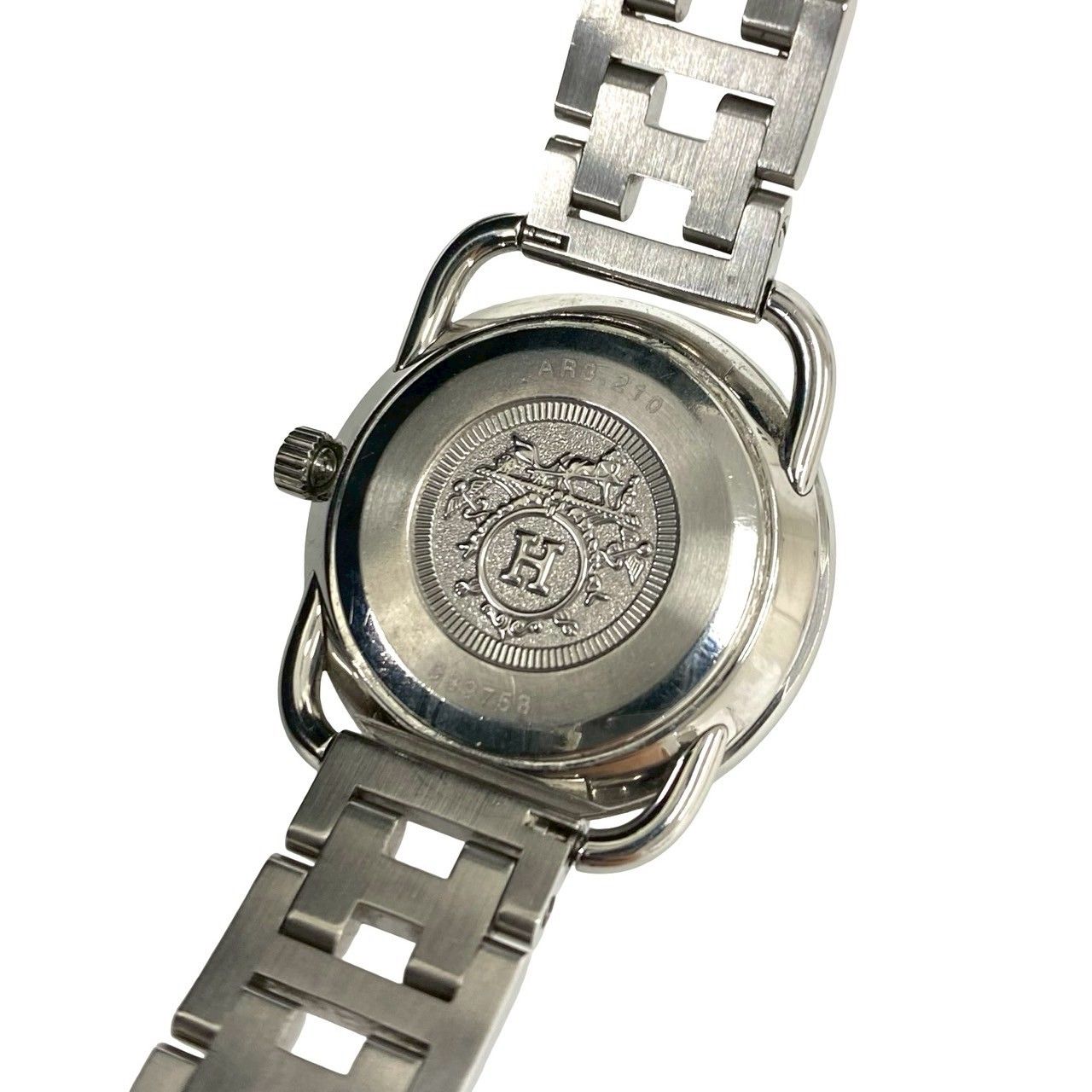 Hermes Vintage Also Stainless Steel Quartz Wrist Watch Silver — view 5