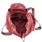 Prada Backpack Triangle Logo Nylon Saffiano Leather — view 5