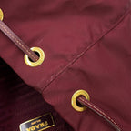 Prada Backpack Triangle Logo Nylon Saffiano Leather — view 9