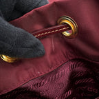 Prada Backpack Triangle Logo Nylon Saffiano Leather — view 8