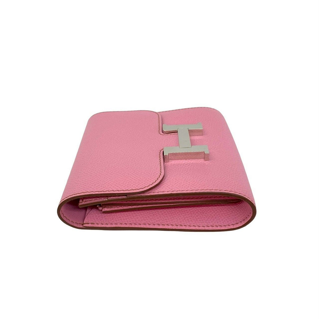Hermes Constance Compact Veau Epsom Bifold Wallet Mini Pink — view 4
