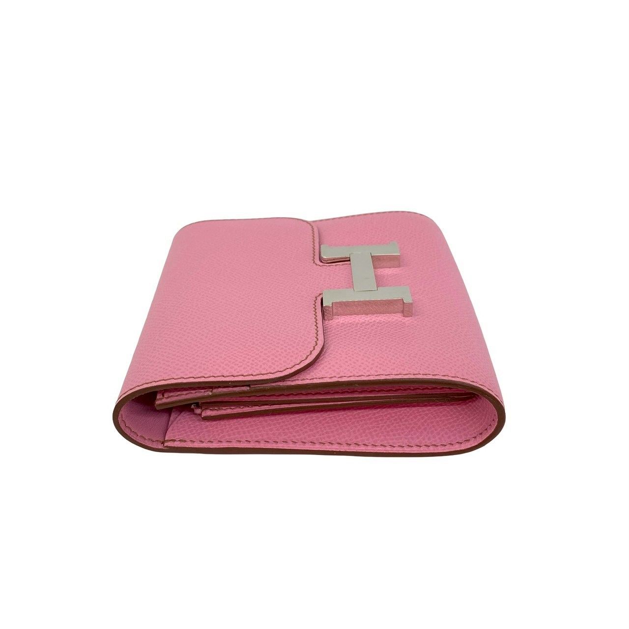 Hermes Constance Compact Veau Epsom Bifold Wallet Mini Pink — view 4