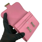 Hermes Constance Compact Veau Epsom Bifold Wallet Mini Pink — view 7