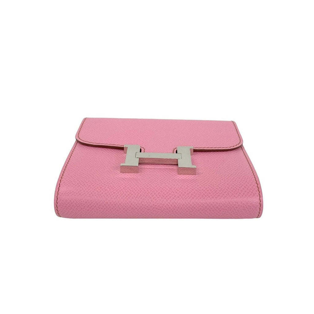 Hermes Constance Compact Veau Epsom Bifold Wallet Mini Pink — view 6