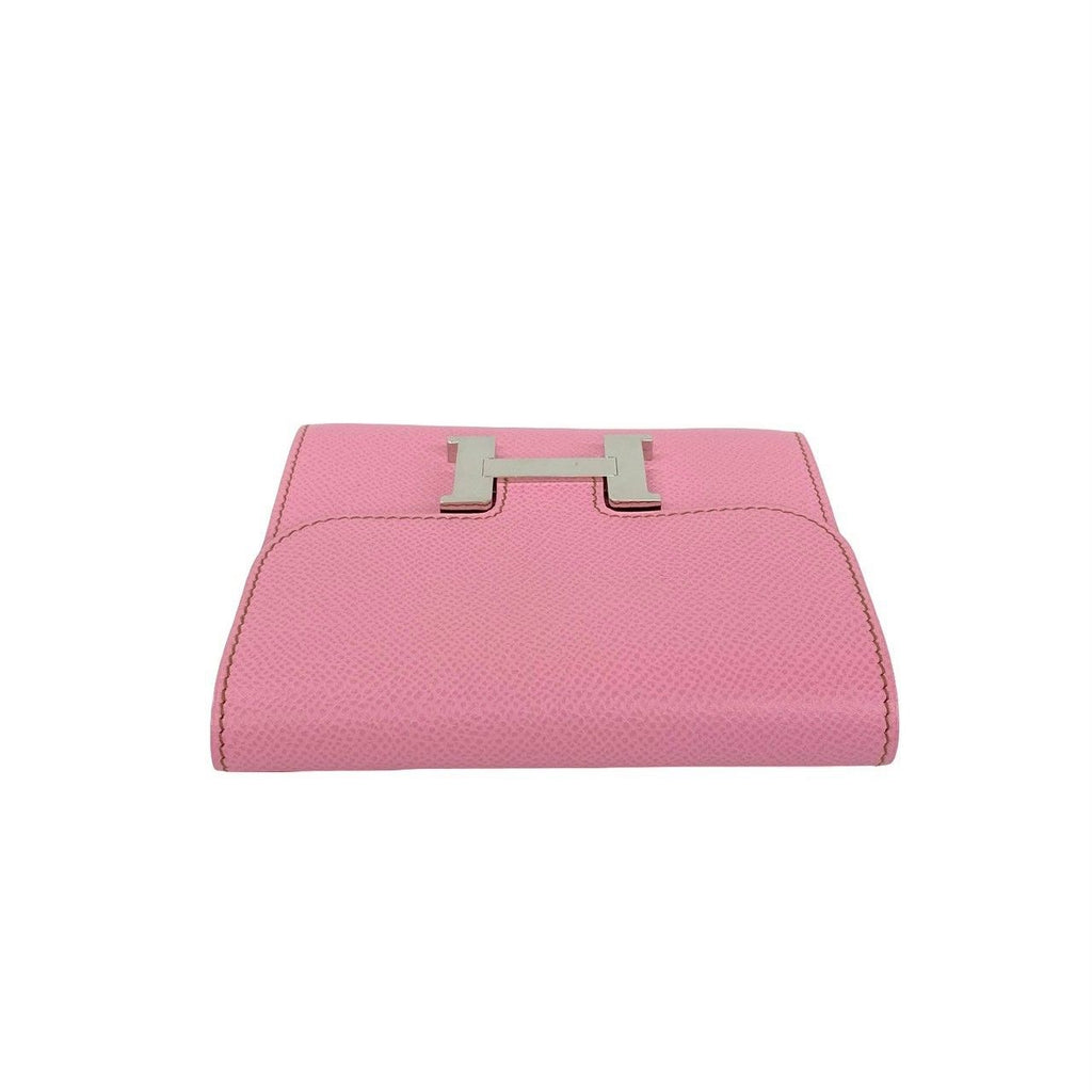 Hermes Constance Compact Veau Epsom Bifold Wallet Mini Pink — view 3