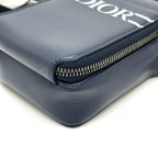 Dior Shoulder Bag Logo Leather Blue — view 5