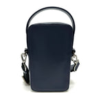 Dior Shoulder Bag Logo Leather Blue — view 3