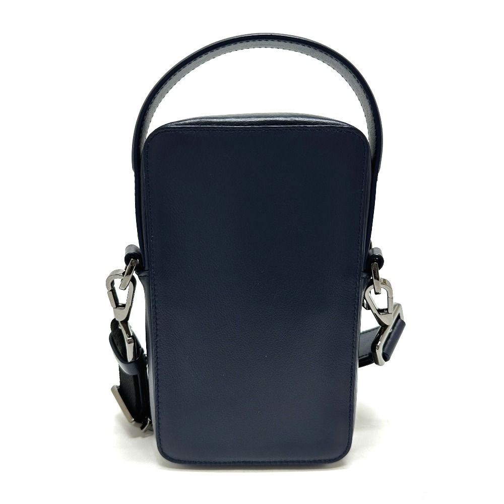Dior Shoulder Bag Logo Leather Blue — view 3