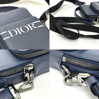Dior Shoulder Bag Logo Leather Blue — view 7