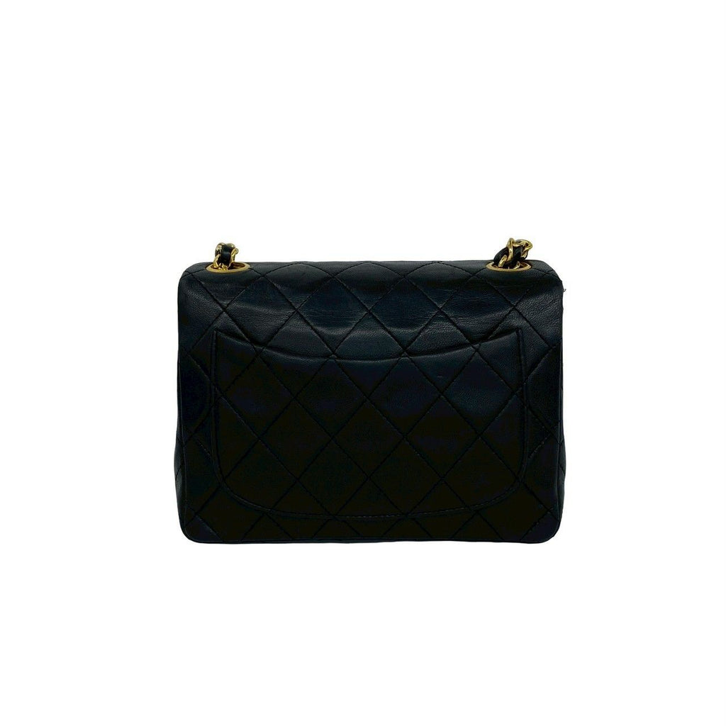 Chanel Card Quilted CC Logo Lambskin Mini Shoulder Bag Black — view 3