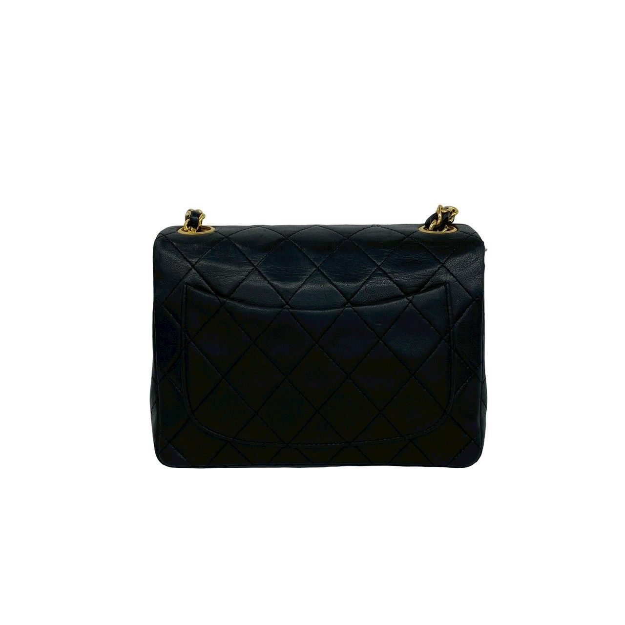 Chanel Card Quilted CC Logo Lambskin Mini Shoulder Bag Black — view 3