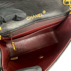 Chanel Card Quilted CC Logo Lambskin Mini Shoulder Bag Black — view 9