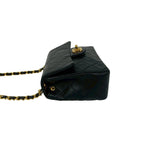 Chanel Card Quilted CC Logo Lambskin Mini Shoulder Bag Black — view 5