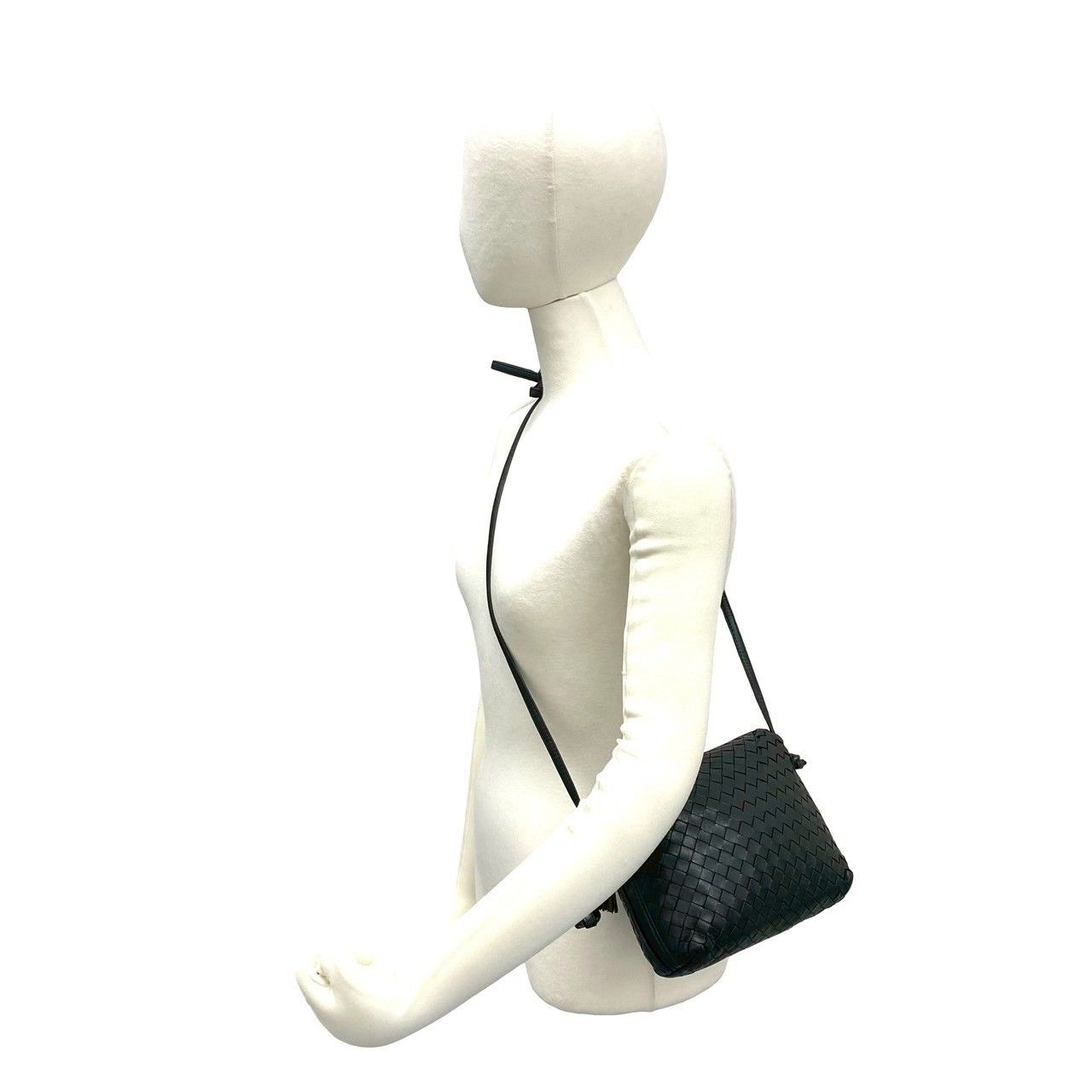 Bottega Veneta Vintage Intrecciato Leather Mini Shoulder Bag Crossbody Black — view 2