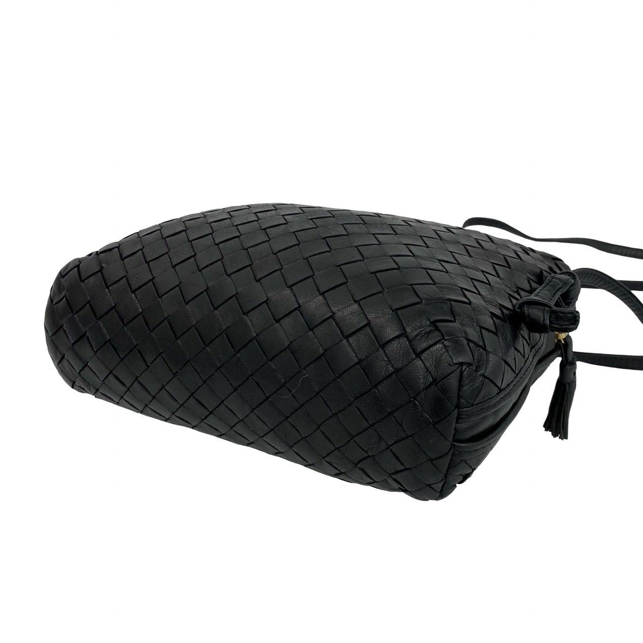 Bottega Veneta Vintage Intrecciato Leather Mini Shoulder Bag Crossbody Black — view 8