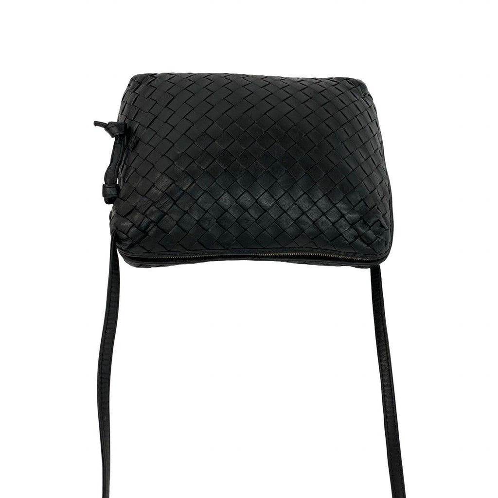 Bottega Veneta Vintage Intrecciato Leather Mini Shoulder Bag Crossbody Black — view 4
