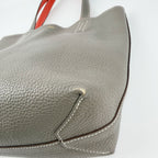 Hermes Double Sens 28 Tote Leather Gray Orange Vintage — view 9