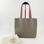 Hermes Double Sens 28 Tote Leather Gray Orange Vintage