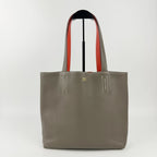 Hermes Double Sens 28 Tote Leather Gray Orange Vintage — view 3