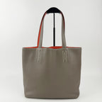 Hermes Double Sens 28 Tote Leather Gray Orange Vintage — view 4