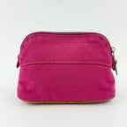 Hermes Bolide Pouch Logo Canvas Pink Vintage — view 2