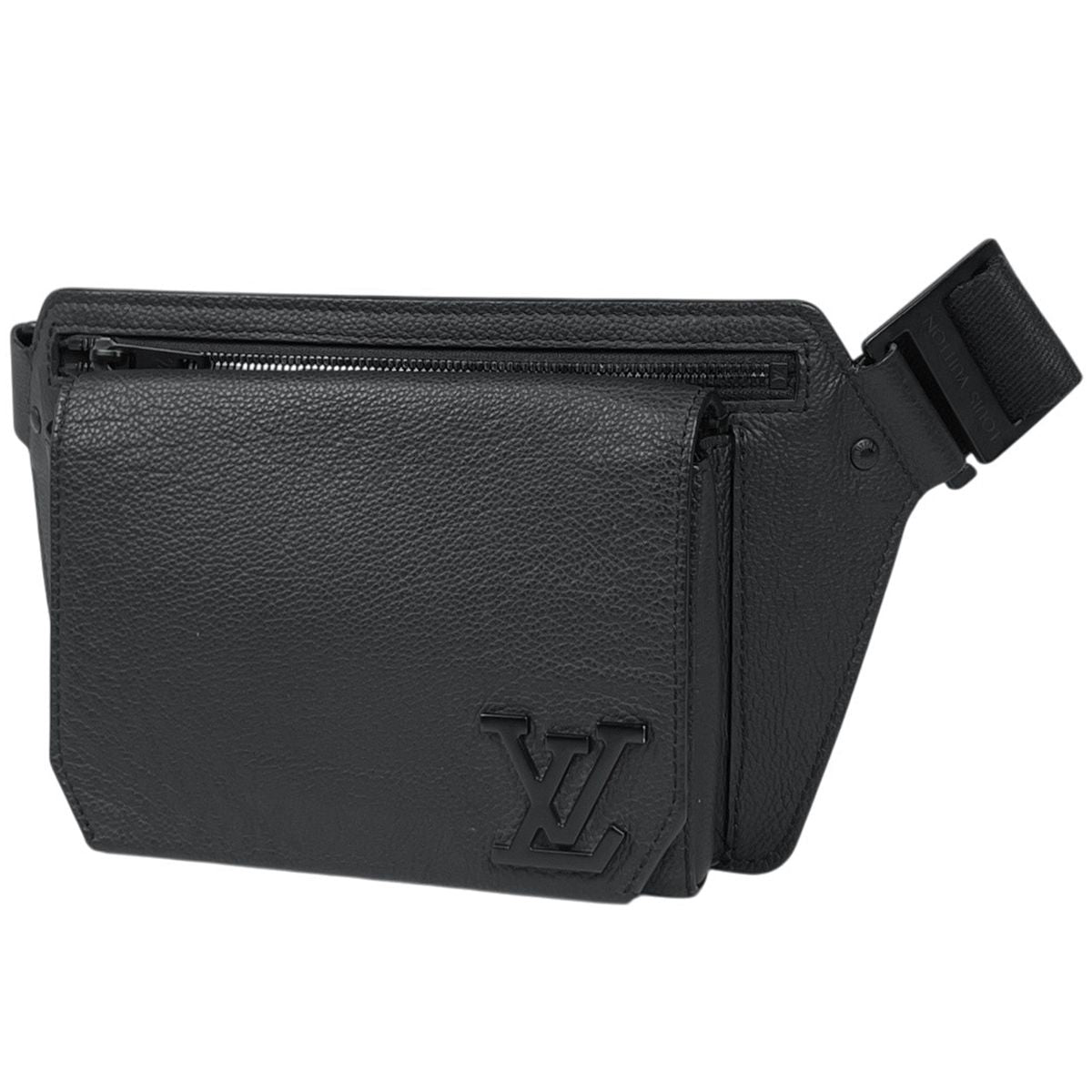 Louis Vuitton Takeoff Sling LV Aerogram Shoulder Bag Leather Noir