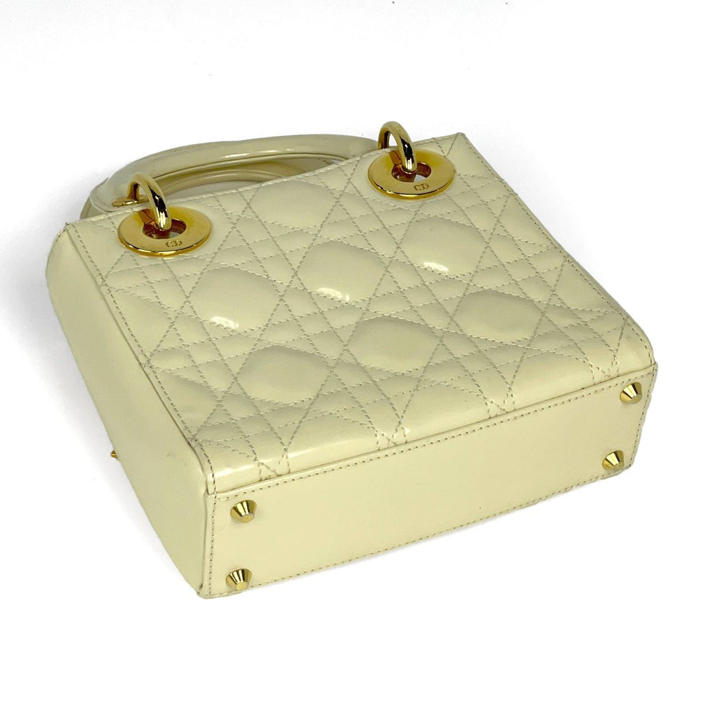 Dior Mini 2-Way Cannage Handbag Leather Cream — view 2