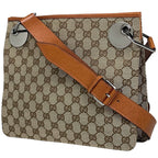 Gucci GG Pattern Shoulder Bag Canvas Brown