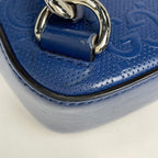 Gucci GG Embossed Belt Bag Leather Blue — view 3
