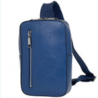 Gucci GG Embossed Belt Bag Leather Blue