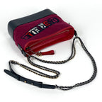 Chanel Gabriel de Large Hobo Chain CC Logo Felt Red Navy — view 6