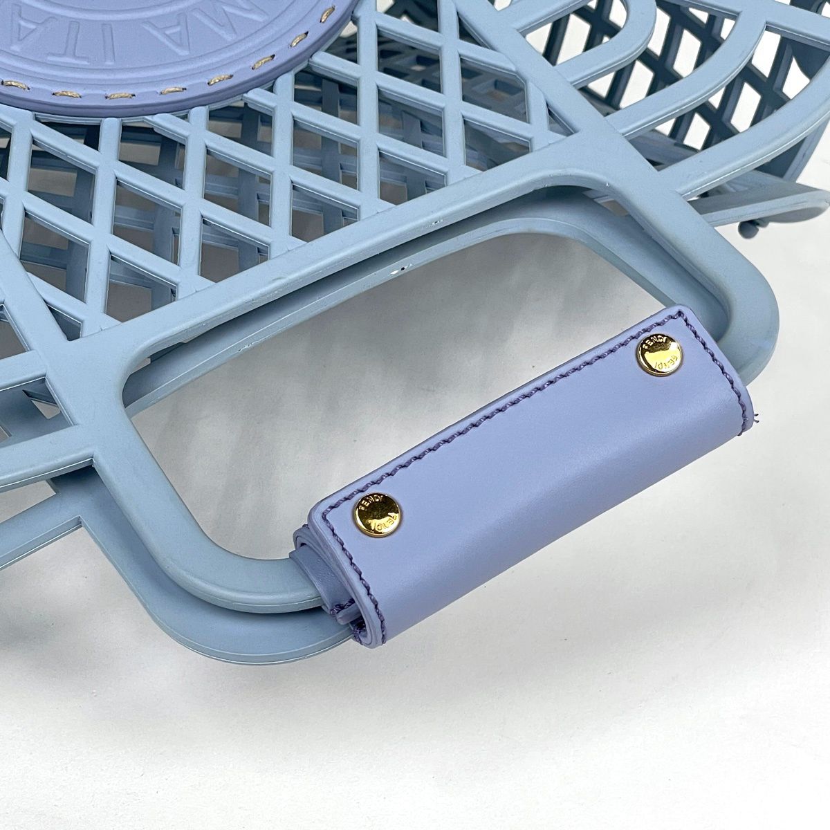 Fendi Basket Bag Handbag Plastic Light Blue — view 7