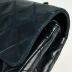 Chanel Quilted Double Flap Chain Shoulder Bag CC Logo Leather Black — view 5