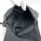 Fendi Zucchino Pattern Shoulder Bag Canvas Black — view 8