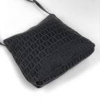 Fendi Zucchino Pattern Shoulder Bag Canvas Black — view 2
