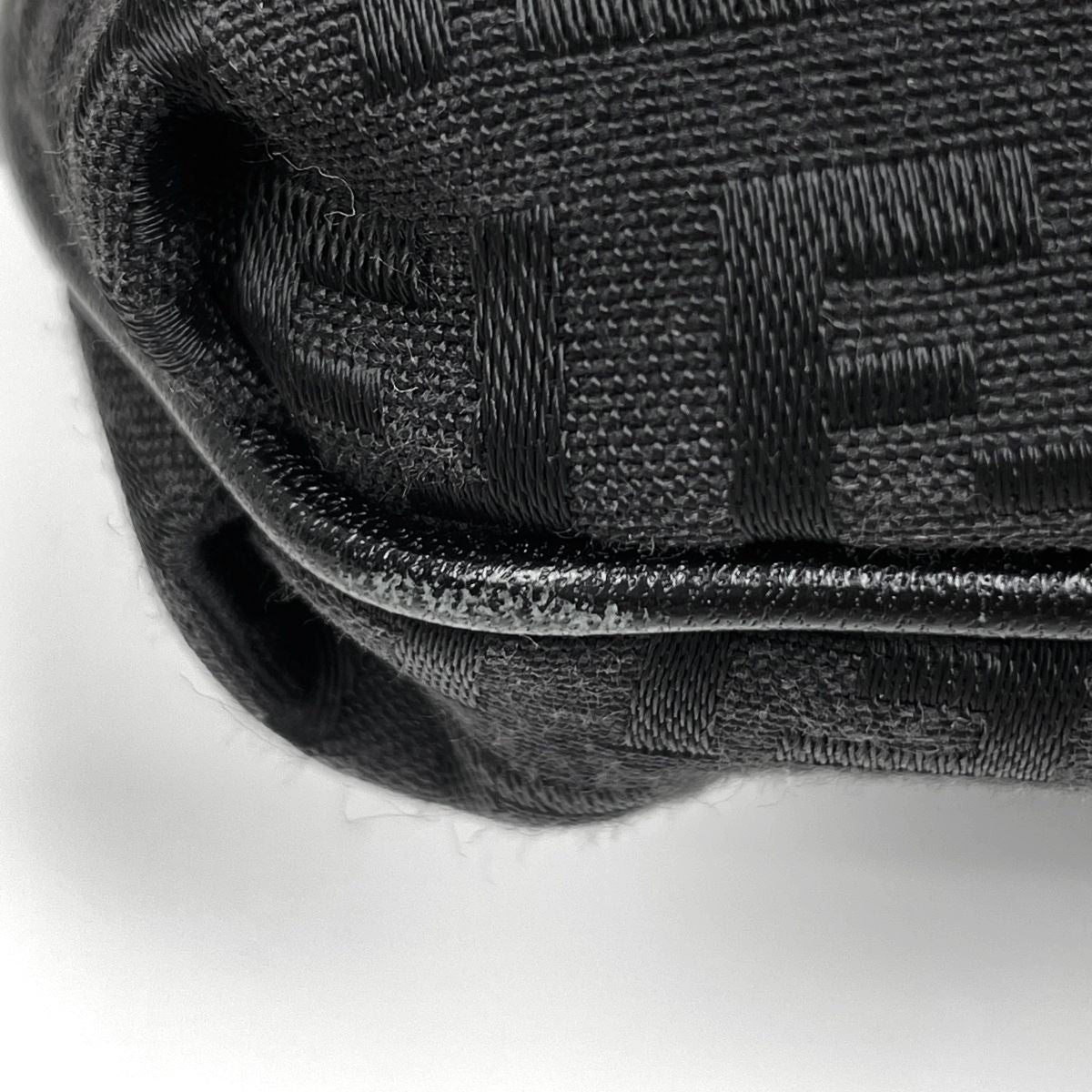 Fendi Zucchino Pattern Shoulder Bag Canvas Black — view 3