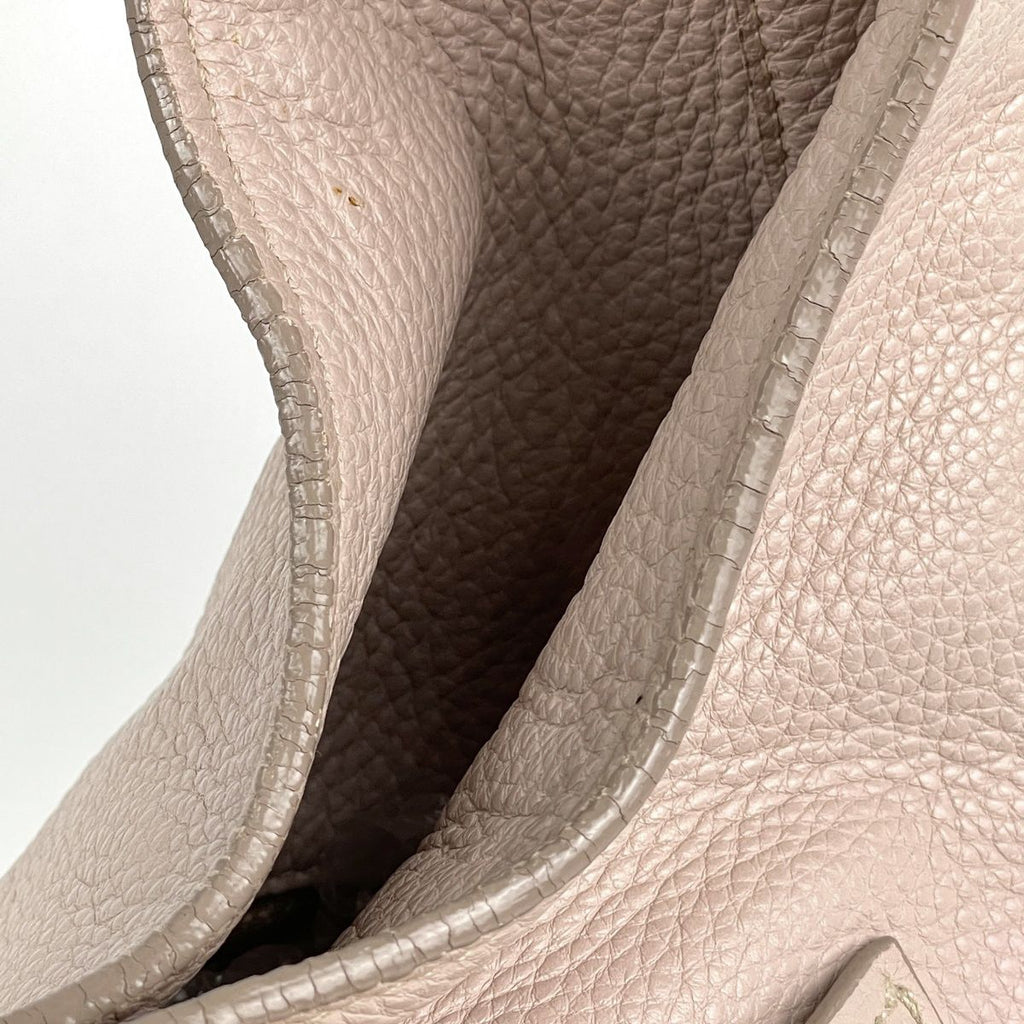 Prada Logo Shoulder Bag Leather Beige — view 6