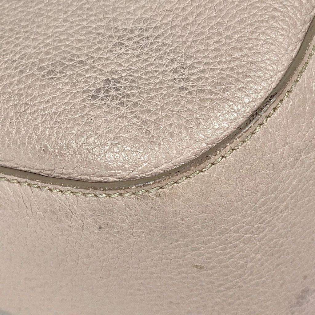 Prada Logo Shoulder Bag Leather Beige — view 3