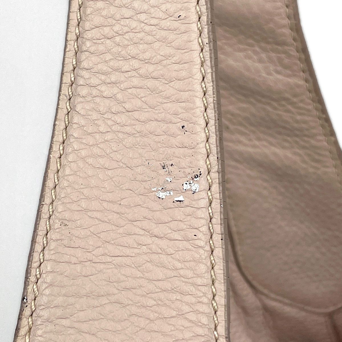 Prada Logo Shoulder Bag Leather Beige — view 8