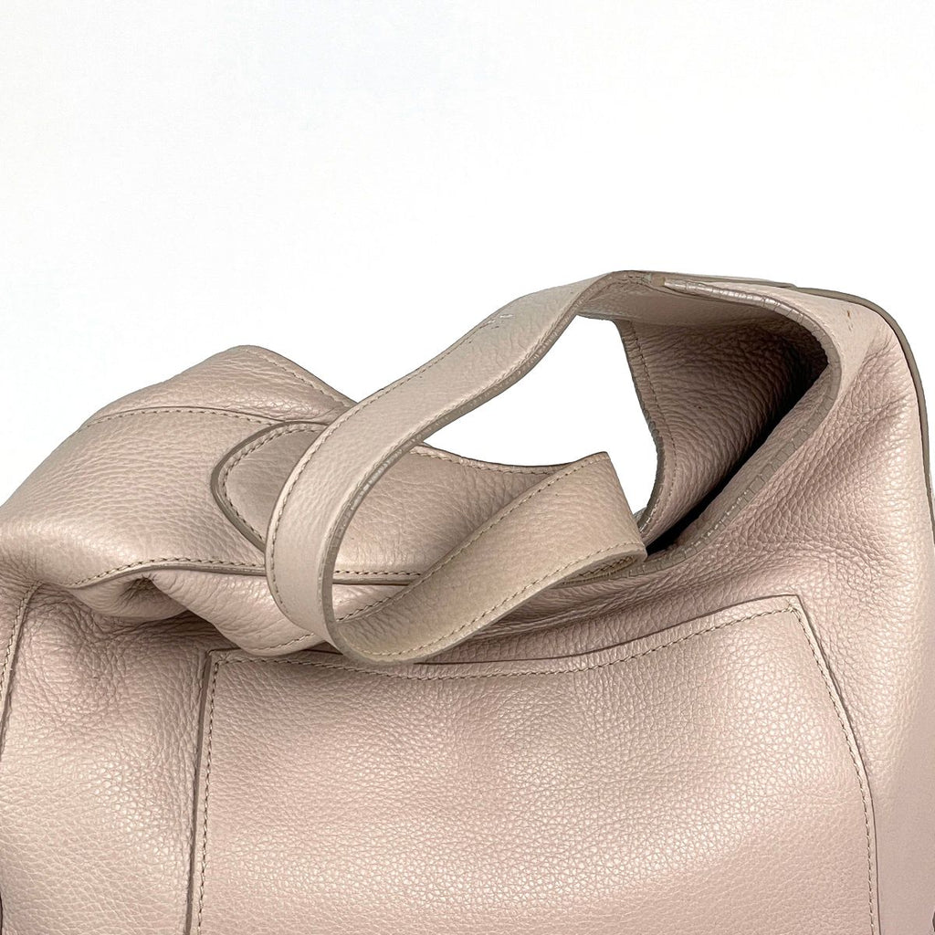 Prada Logo Shoulder Bag Leather Beige — view 9