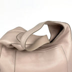 Prada Logo Shoulder Bag Leather Beige — view 9
