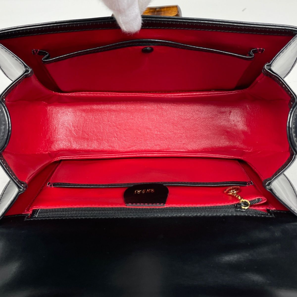Gucci Bamboo Handbag 2-Way Vintage Leather Black — view 8