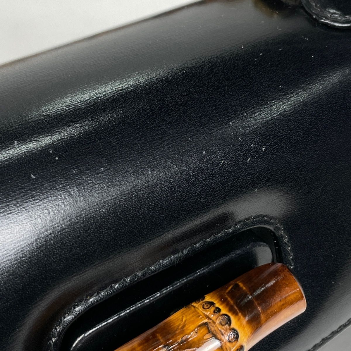 Gucci Bamboo Handbag 2-Way Vintage Leather Black — view 4