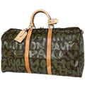 Louis Vuitton Keepall 50 Boston Bag Monogram Graffiti Khaki Brown