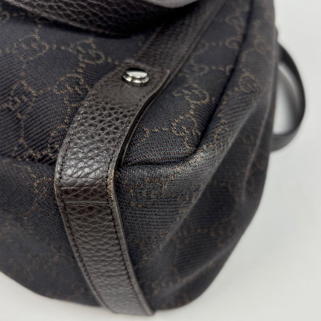 Gucci GG Pattern Tote Abbey Canvas Dark Brown — view 4